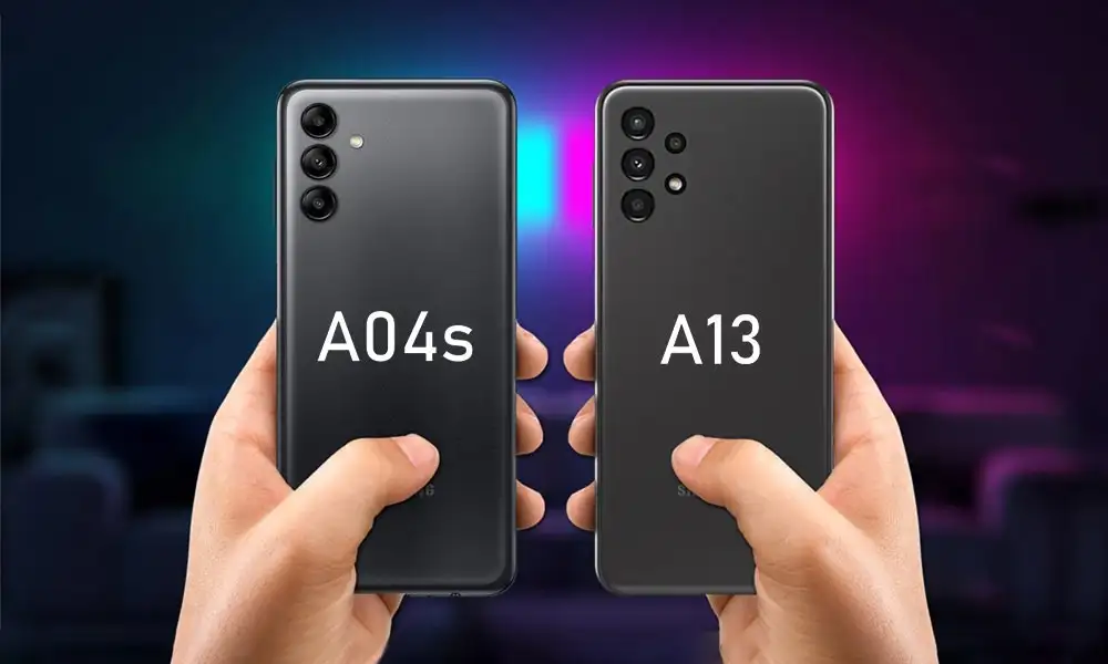 مقایسه صفحه نمایش گوشی سامسونگ A13 با A04s