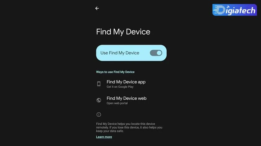 آموزش فعال کردن Find My Device