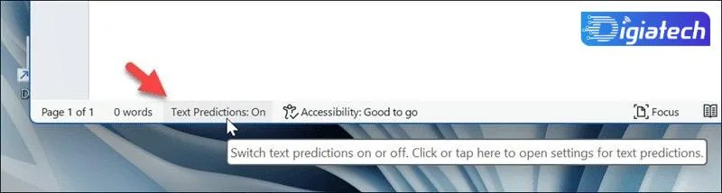 گزینه Text Predictions برای روشن یا خاموش کردن پیشبینی متن گزینه Text Predictions برای روشن یا خاموش کردن پیشبینی متن