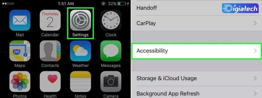  قسمت Accessibility