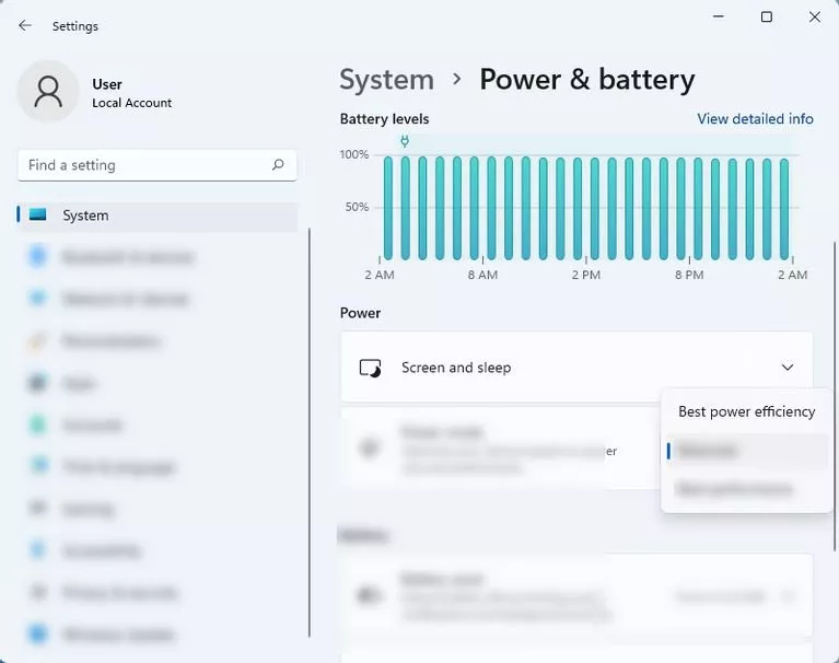 افزایش شارژدهی باتری لپ تاپ در ویندوز ۱۱