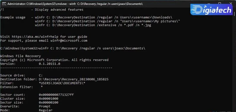 بازیابی فایل های حذف شده با استفاده از Windows File Recovery بازیابی فایل های حذف شده با استفاده از Windows File Recovery