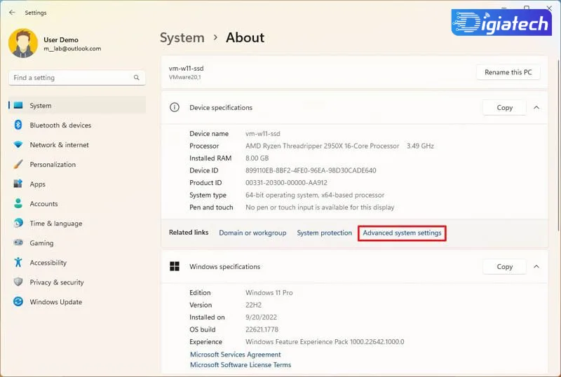 گزینه Advanced system settings در جلوگیری از بروزرسانی خودکار درایور گزینه Advanced system settings در جلوگیری از بروزرسانی خودکار درایور