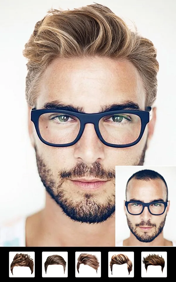 برنامه Beard Man: Beard Styles Editor برای تست مدل مو مردانه