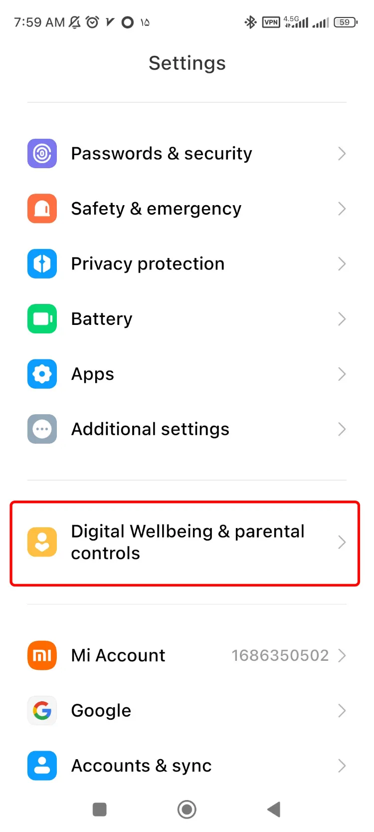  قسمت Digital Wellbeing & Parental Controls در حالت خواب گوشی شیائومی