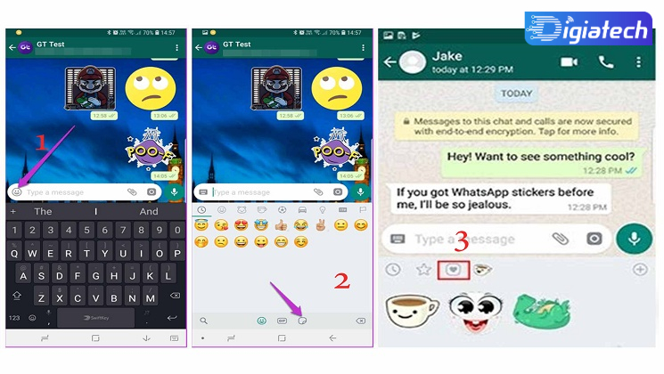 نحوه اضافه کردن استیکر به واتس اپ
