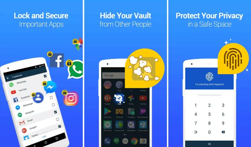 مخفی کردن برنامه های گوشی با Vault