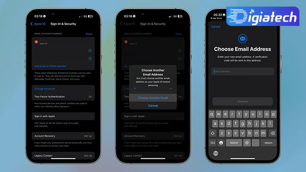 نحوه عوض کردن ایمیل وصل شده به اپل آیدی