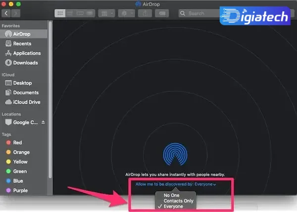 فعالکردن ایردراپ روی مک (Mac) فعالکردن ایردراپ روی مک (Mac)