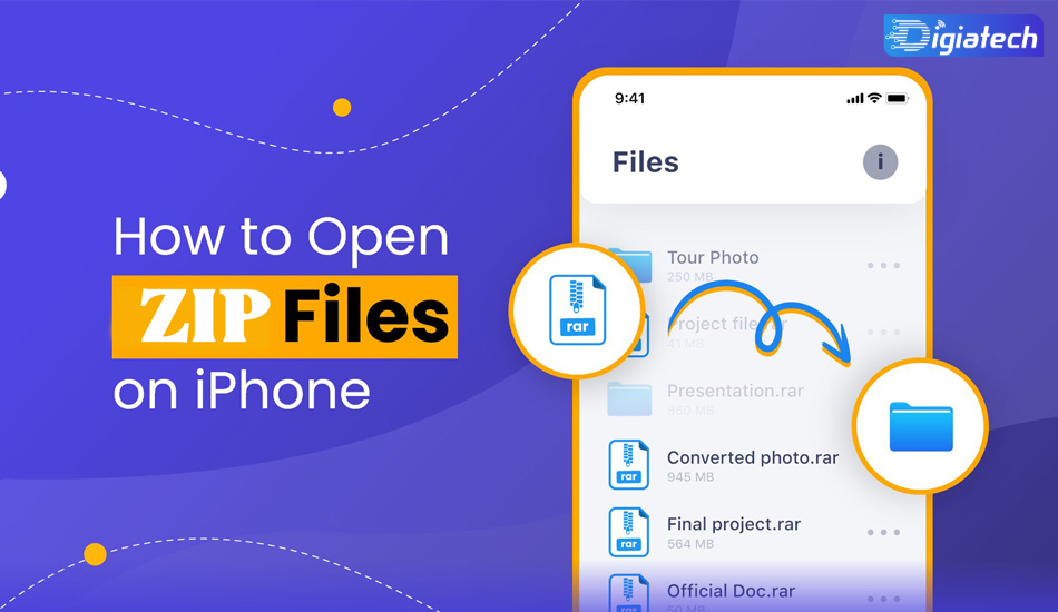 باز کردن فایل زیپ در آیفون