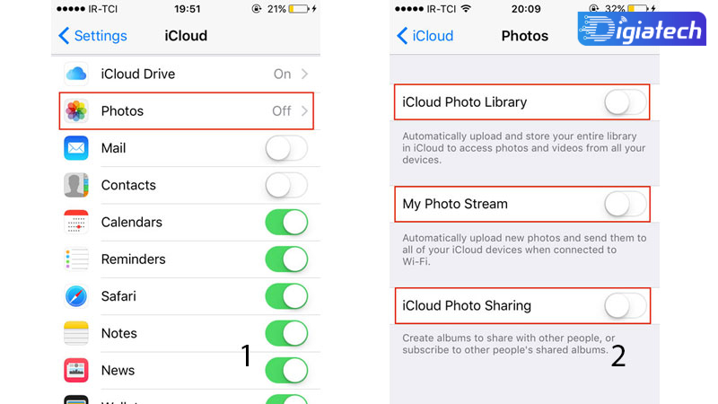 بکاپ گرفتن از عکس های آیفون با iCloud