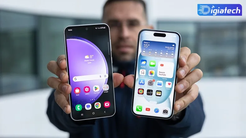 مقایسه صفحه نمایش گوشی Samsung Galaxy S23 FE با Apple iPhone 15 مقایسه صفحه نمایش گوشی Samsung Galaxy S23 FE با Apple iPhone 15
