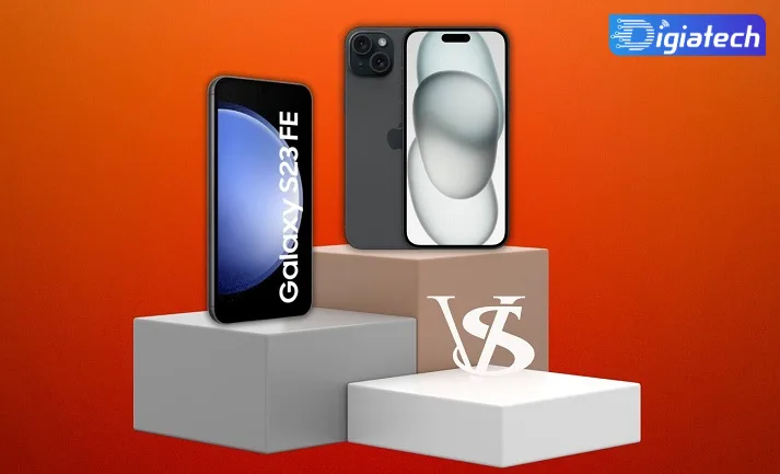Samsung Galaxy S23 FE و Apple iPhone 15 Samsung Galaxy S23 FE و Apple iPhone 15