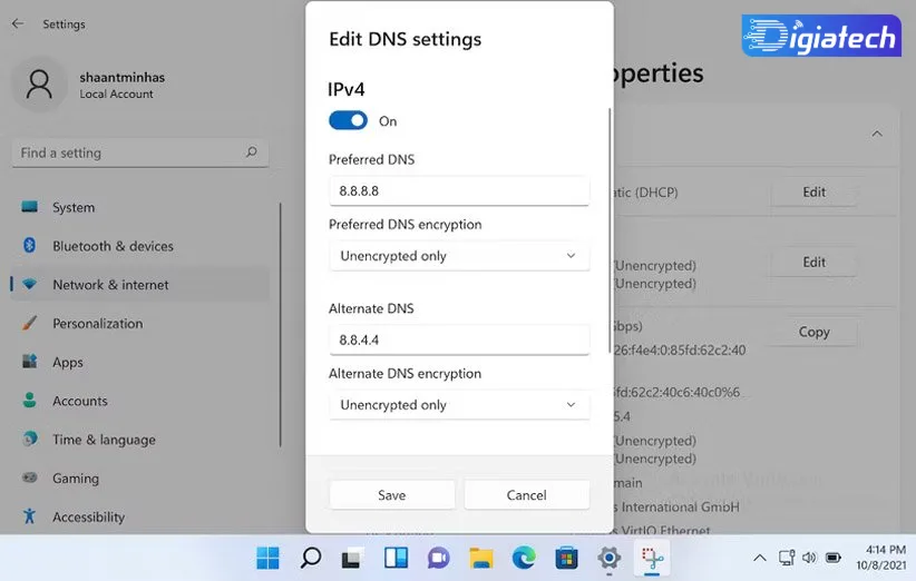 تغییر DNS در ویندوز ۱۱ تغییر DNS در ویندوز ۱۱