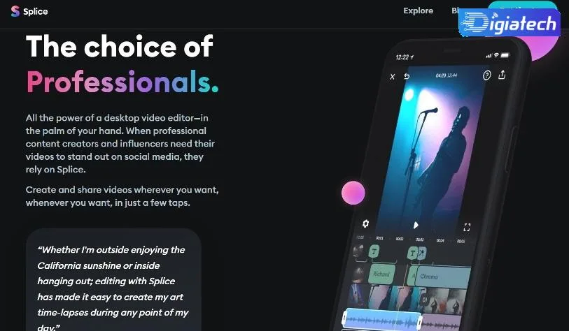 Splice – ساخت ویدیوهای حرفه‌ای در کوتاه‌ترین زمان