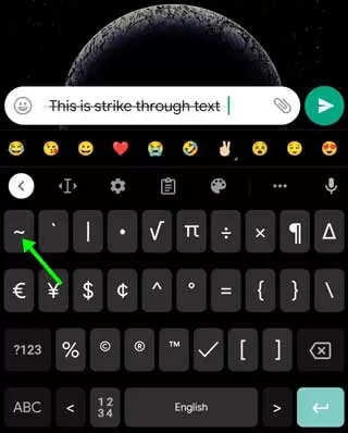 ارسال پیامهای خطخورده (Strikethrough) در واتساپ ارسال پیامهای خطخورده (Strikethrough) در واتساپ