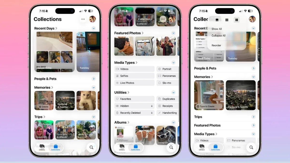 بخش Collections و شخصی‌سازی