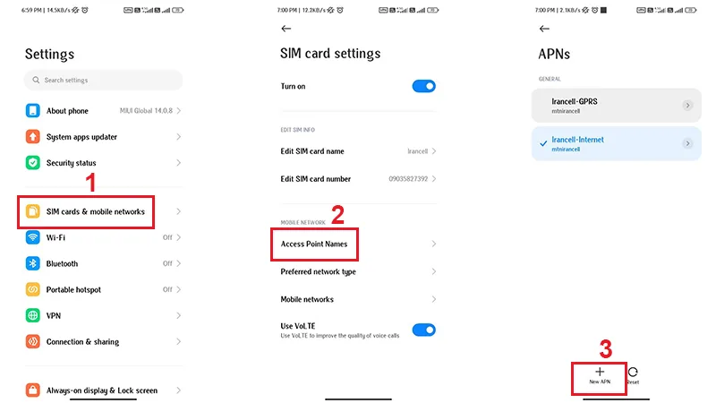 آموزش تصویری تنظیمات apn ایرانسل آموزش تصویری تنظیمات apn ایرانسل
