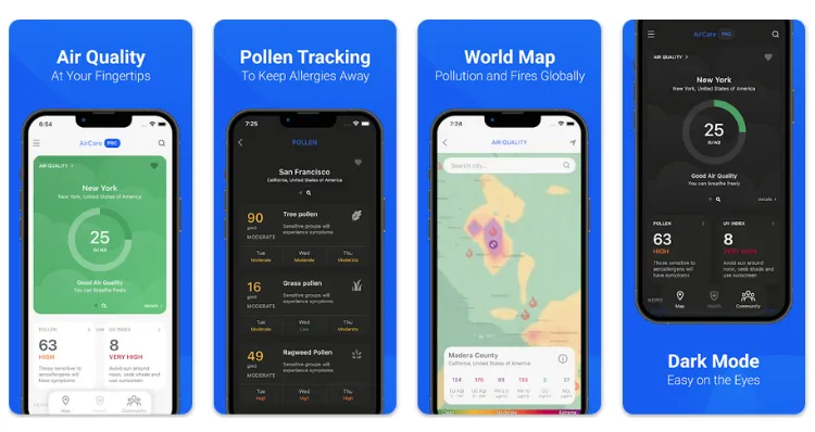 Air Quality & Pollen : بهترین برنامه های آلودگی هوا