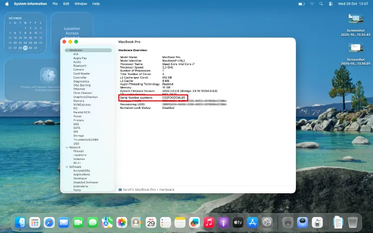 روش تشخیص سن کامپیوتر در مک اواس روش تشخیص سن کامپیوتر در مک اواس