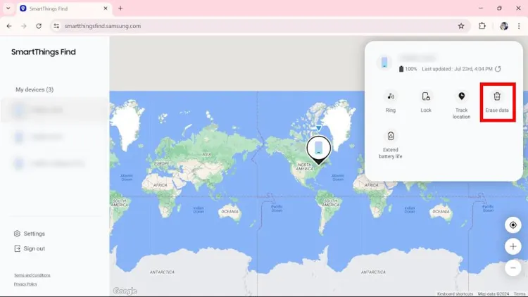 ریست کردن گوشی سامسونگ قفل شده با SmartThings Find ریست کردن گوشی سامسونگ قفل شده با SmartThings Find