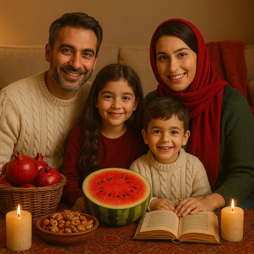 عکس خانوادگی دور سفره یلدا عکس خانوادگی دور سفره یلدا