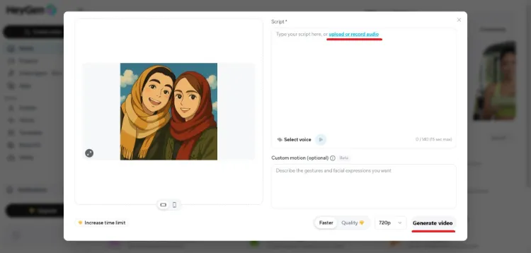 تبدیل عکس به فیلم با هوش مصنوعی با HeyGen