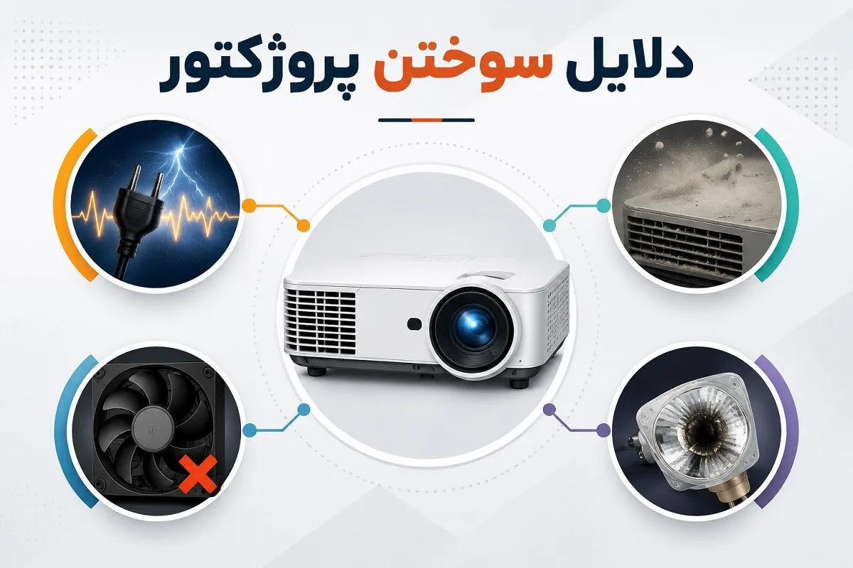 بررسی دلایل سوختن پروژکتور بررسی دلایل سوختن پروژکتور