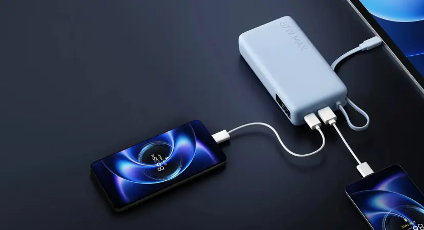 پاوربانک Power Bank 5i شیائومی با سرعت شارژ فوق‌العاده: خروجی ۶۷ وات و ورودی ۶۵ وات