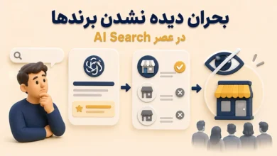 بحران دیده نشدن برندها در عصر AI Search بحران دیده نشدن برندها در عصر AI Search
