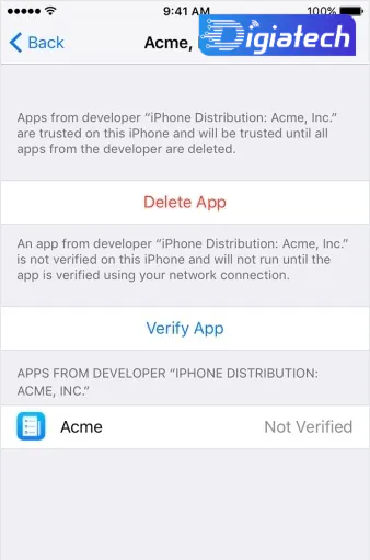 دلیل بروز خطای Unable to Verify App در آیفون